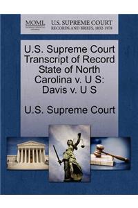 U.S. Supreme Court Transcript of Record State of North Carolina V. U S