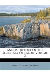 Annual Report of the Secretary of Labor, Volume 3