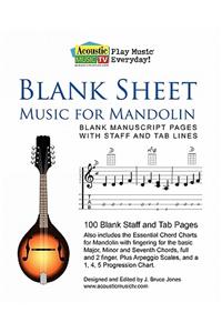 Blank Sheet Music for Mandolin