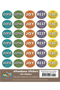 VBS 2018 Rolling River Rampage Attendance Stickers