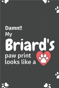 Damn!! my Briard's paw print looks like a