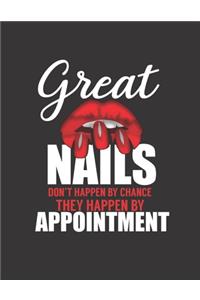 Great Nails Don't Happen by Chance They Happen by Appointment