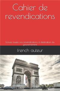 Cahier de revendications