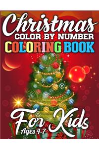 Christmas Color By Number Coloring Book for Kids Ages 4-7