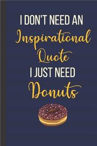 I Don't Need An Inspirational Quote I Just Need Donuts