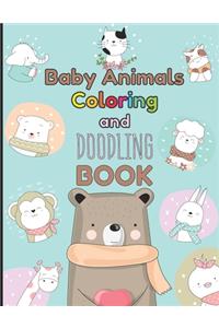 Baby Animals Coloring and Doodling Book