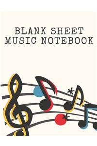 Blank Sheet Music Notebook