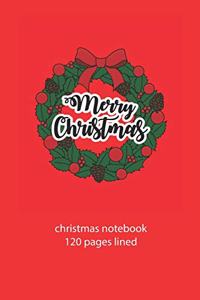 christmas notebook 120 pages lined