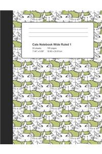 Cats Notebook Wide Ruled 1