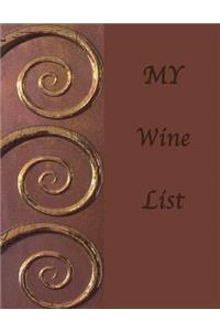 My Wine List