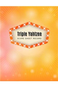 Triple Yahtzee Score Sheet