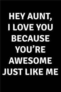 Hey Aunt I Love You Because You're Awesome Just Like Me