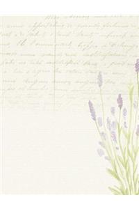 Lavender Notebook 400 blank pages 8.5x11 glossy softcover