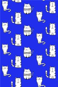Journal Notebook For Cat Lovers Sketchy Cats Pattern 3