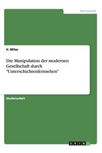 Manipulation der modernen Gesellschaft durch Unterschichtenfernsehen