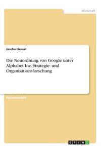 Neuordnung von Google unter Alphabet Inc. Strategie- und Organisationsforschung