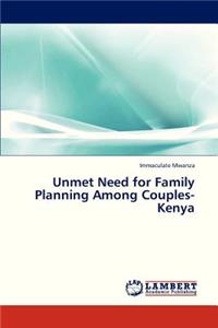 Unmet Need for Family Planning Among Couples-Kenya