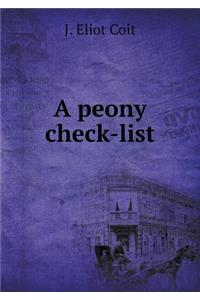 A Peony Check-List