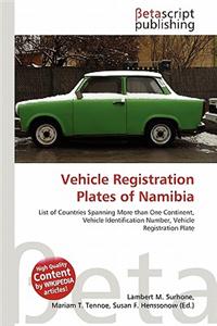 Vehicle Registration Plates of Namibia