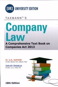 Company Law( A Comprehensive Text Book On Companies, Act 2013