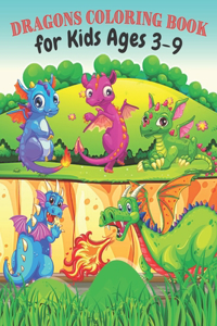 Dragons Coloring Book for Kids Ages 3-9