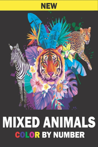 Mixed Animals Color By Number