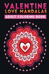 valentine love mandalas adult coloring book