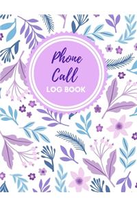 Phone Call Log Book