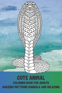 Coloring Book for Adults Cute Animal - Amazing Patterns Mandala and Relaxing