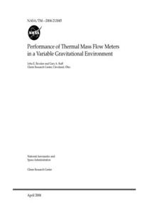 Performance of Thermal Mass Flow Meters in a Variable Gravitational Environment