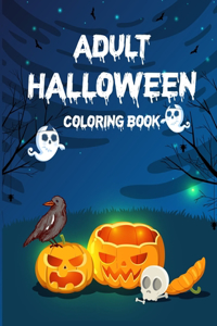 Adult Halloween Coloring Book (50 Unique Designs)