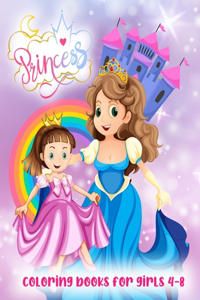 princess coloring books for girls 4-8