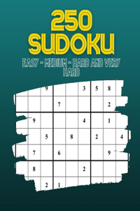 250 SUDOKU EASY- MEDIUM - HARD and VERY HARD