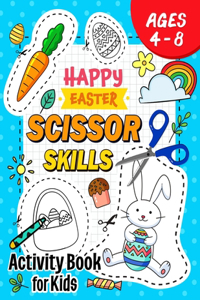 Happy Easter Scissor Skills Activity Book for Kids