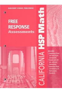 Harcourt School Publishers Math: Free Response Asesssment Grade 4
