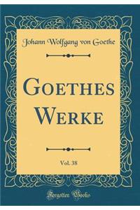 Goethes Werke, Vol. 38 (Classic Reprint)