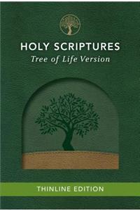 Tlv Thinline Bible, Holy Scriptures, Grove/Sand, Tree Design Duravella
