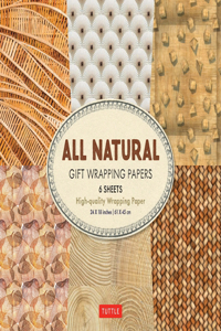 All Natural Gift Wrapping Papers 6 Sheets