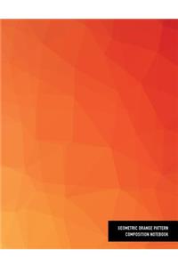 Geometric Orange Pattern Composition Notebook