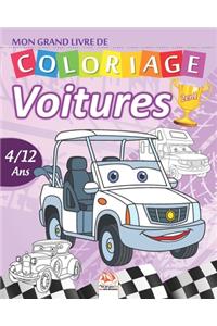 Mon grand livre de coloriage - Voitures - 2 en1
