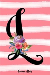 Monogram L Notebook