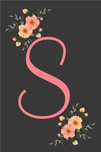 S Initial Monogram Dot Grid Notebook Journal