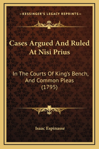 Cases Argued And Ruled At Nisi Prius