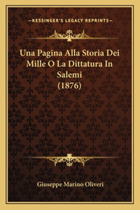 Una Pagina Alla Storia Dei Mille O La Dittatura In Salemi (1876)