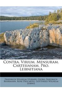 Contra. Virium. Mensuram. Cartesianam. Pro. Leibnitiana