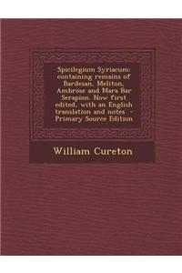 Spicilegium Syriacum