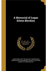 Memorial of Logan Edwin Bleckley
