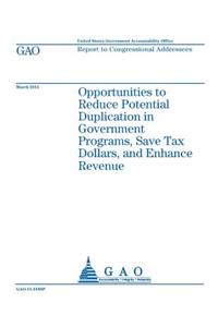 Opportunities to Reduce Potential Duplication in Government Programs, Save Tax D