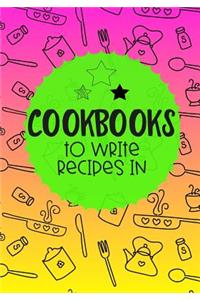 Cookbooks to Write Recipes in