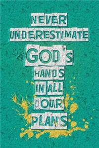 Never underestimate God's hands in all your plans